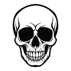 Fototapeta premium a silhouette of a skull vector art 