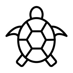 Obraz premium Sea Turtle Vector Line Icon Design