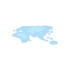 Water spill vector illustration isolated on white background