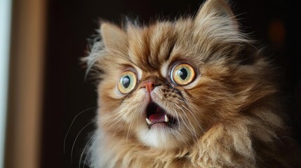 A Surprised Persian Cat