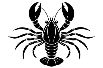 lobster vector silhouette, shrimp icon vector, Sea lobster