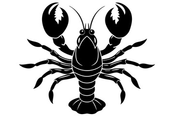 lobster vector silhouette, shrimp icon vector, Sea lobster