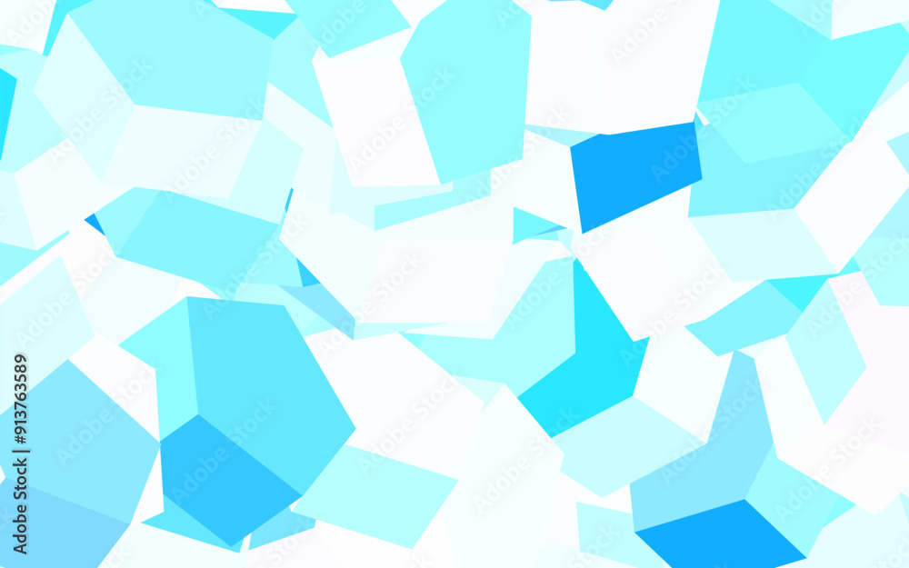 Wall mural light blue vector texture with colorful hexagons.