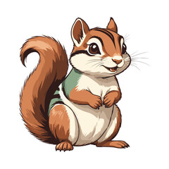 Adorable Chipmunk Character Illustration