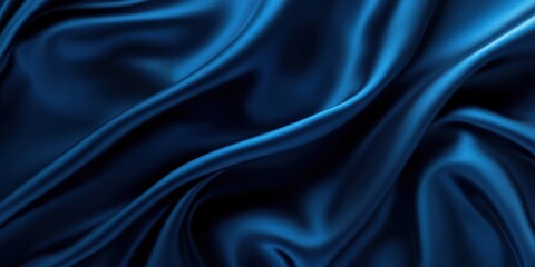 Fototapeta premium Abstract Blue Satin Fabric Texture