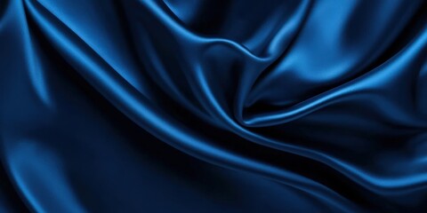 Fototapeta premium Blue Silk Fabric Background