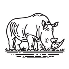 cartoon animal illustration for children's coloring book