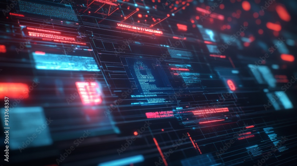 Poster detailed closeup of a digital marketplace interface highlighting user profiles focused on privacy an
