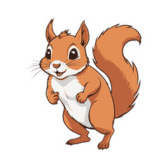 Cartoon Squirrel Vintage Illustration