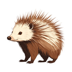 Charming Illustration of a Hedgehog