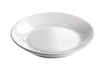 Empty dinner plate on a transparent background