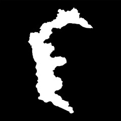 Azad Kashmir region map, administrative territory of Pakistan. Vector illustration.