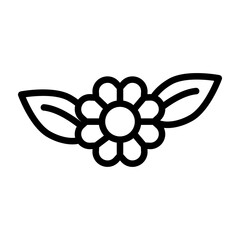 Viburnum Vector Line Icon Design