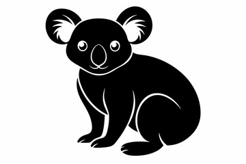 
Koala vector silhouette, Koala svg, Koala bear icon 
