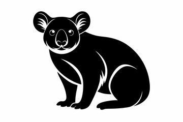 
Koala vector silhouette, Koala svg, Koala bear icon 
