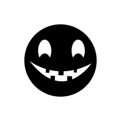 Halloween face icon vector. Scary face illustration sign. Funny Face symbol. Pumpkin face logo.