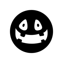 Halloween face icon vector. Scary face illustration sign. Funny Face symbol. Pumpkin face logo.