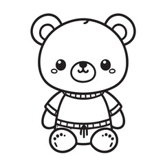 Obraz premium cartoon animal illustration for children's coloring book