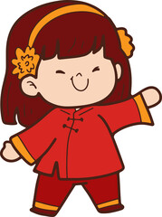 Illustration, Chinese elements, cute cartoon, Chinese New Year, Illustration 2025