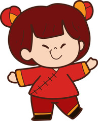 Illustration, Chinese elements, cute cartoon, Chinese New Year, Illustration 2025