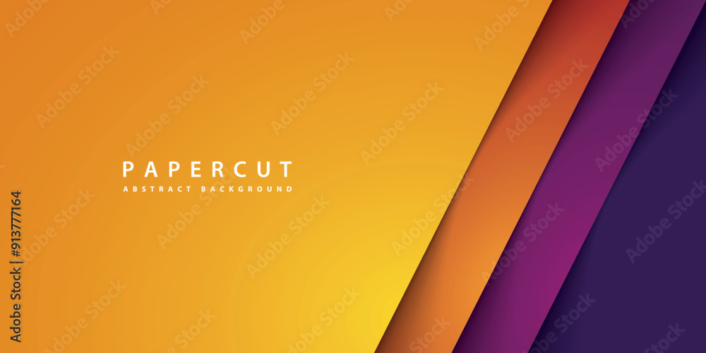 Wall mural vector paper cut overlap colorful realistic abstract background