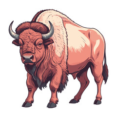 Hand Drawn Bison Illustration