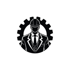 engineer with hard silhouette.