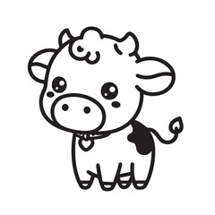 Fototapeta premium cartoon animal illustration for children's coloring book