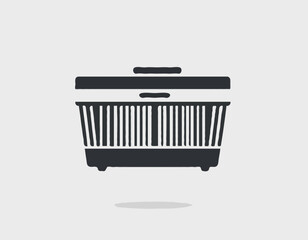 Dishwasher. Icon with shadow on white background