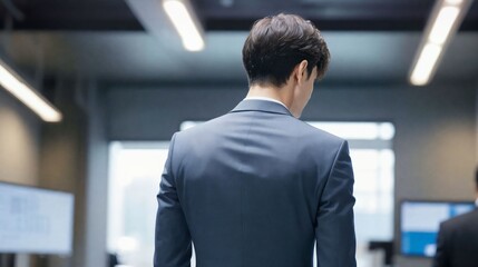 Obraz premium 後ろ姿のビジネスマン/Back side of business man