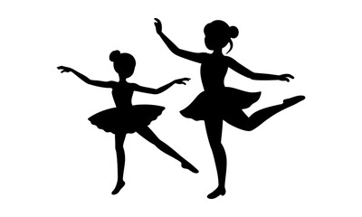 Two Ballerina silhouette