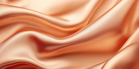 Fototapeta premium Abstract Texture of Smooth Peach Satin Fabric