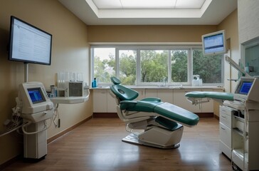 Ultra-modern dental office equipment.
