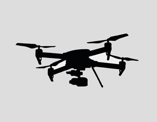 Drone silhouette vector Illustration - VECTOR
