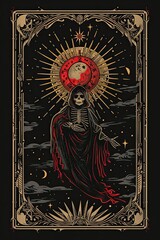 Insignia Mark of Dark Mystery and Hidden Metaphor: A Supernatural Spiritual Background with Celestial Sign and Enigmatic Emblem Reflecting Dark Emotions
