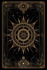 Obraz premium Insignia Mark of Dark Mystery and Hidden Metaphor: A Supernatural Spiritual Background with Celestial Sign and Enigmatic Emblem Reflecting Dark Emotions