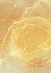 Obraz premium abstract hand painted gold alcohol ink background with glitter 