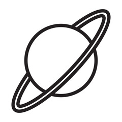 Uranus Vector Line Icon Design