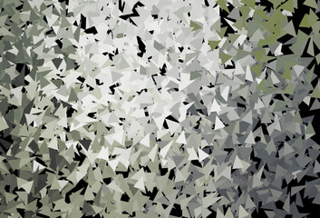 Dark Gray vector background with triangles.