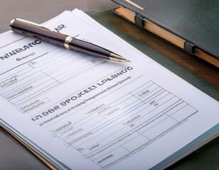 Insurance policy documents, highlighting coverage details, protection plans, and financial security.