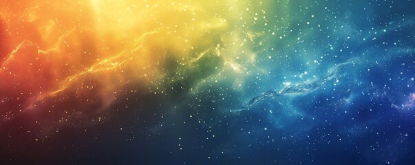 Naklejka premium Abstract high resolution poster featuring vibrant waves of colorful light