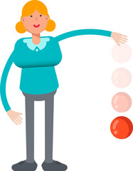 Girl Character Throwing Ball
