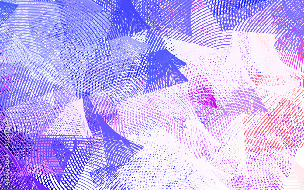 Poster light pink, red vector pattern with sharp lines.