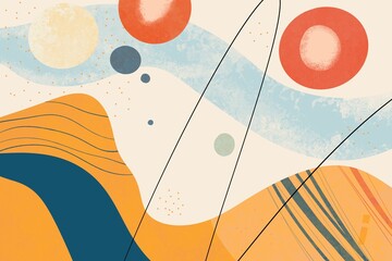 Abstract Geometric Background with Bold Shapes and Textures