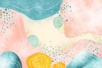 Abstract pastel textured background with organic shapes