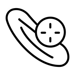 Cucumber Vector Line Icon Design