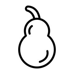 Bottle Gourd Vector Line Icon Design