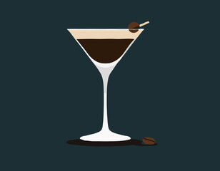 Espresso Martini cocktail Illustration