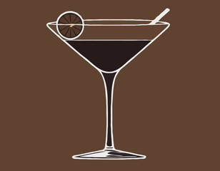Espresso Martini cocktail Illustration