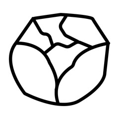 Brussel Sprouts Vector Line Icon Design